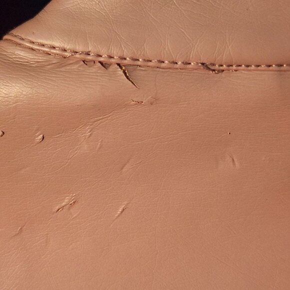 Kate & Mallory Pink Faux Leather Mandarin Collar Zip Jacket Size 1X - Picture 7 of 8